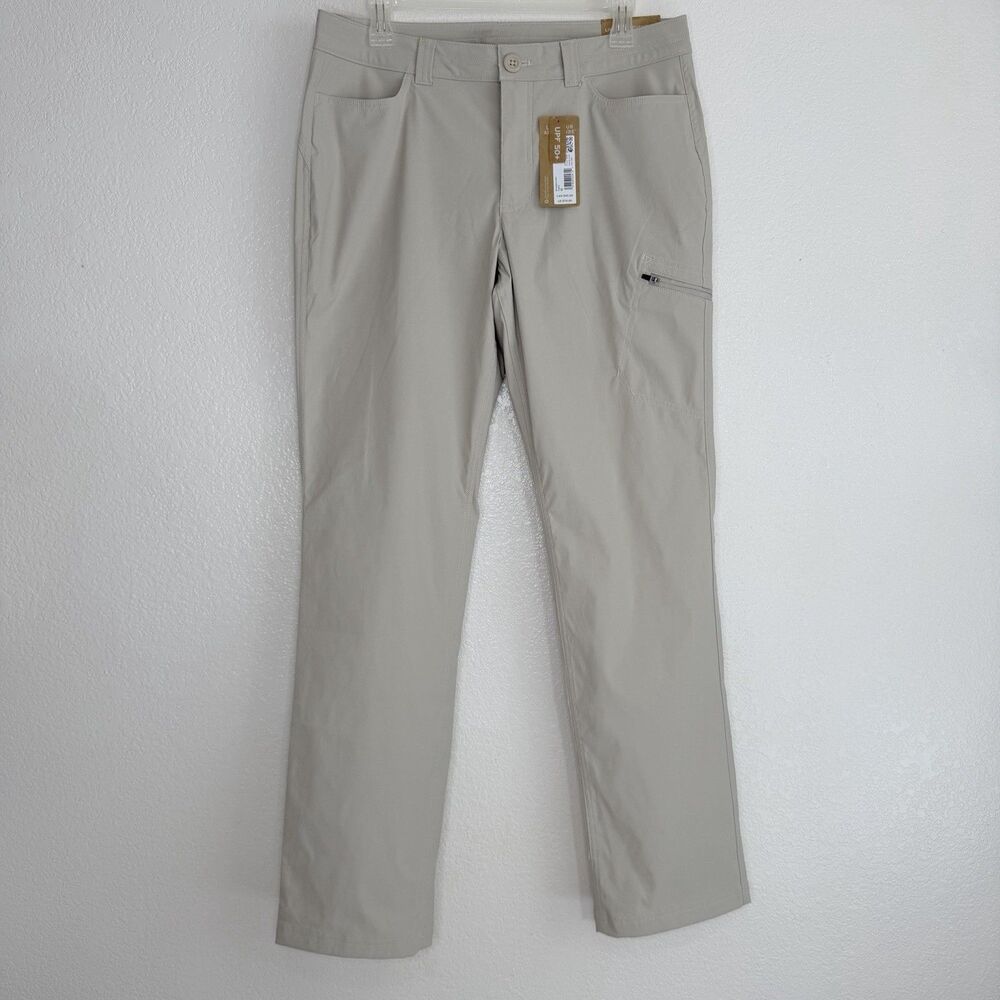 Eddie Bauer Rainier Pant Sz 10 Beige Straight Mid Rise Outdoor Gorpcore Granola